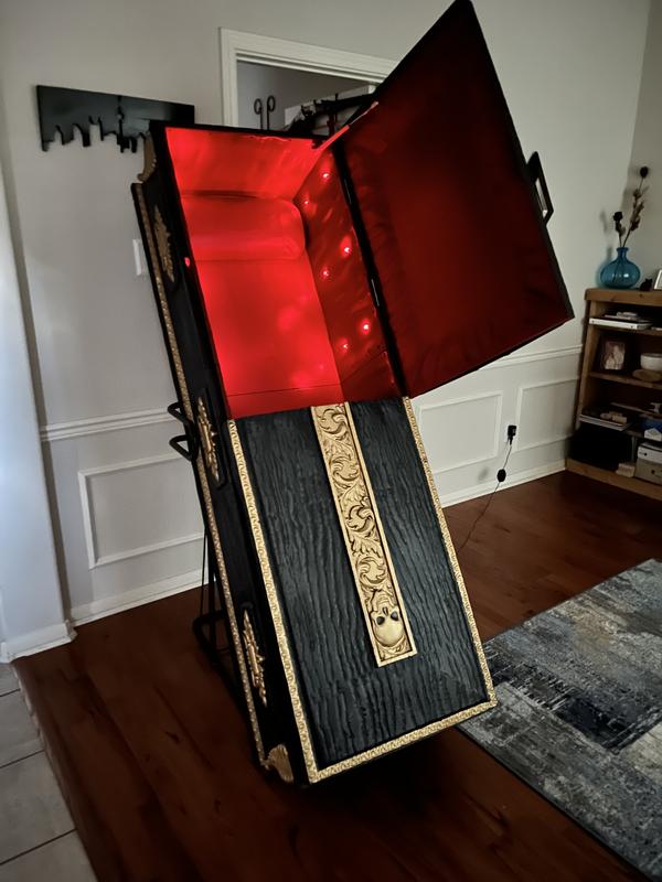 LED Lit Gold Encrusted Casket