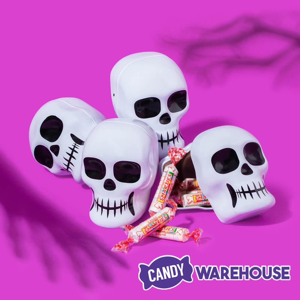 Bee International Skull Tins with Smarties: 12-Piece Box