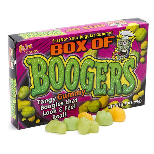 Flix Candy Gummy Boogers Candy Theater Packs: 12-Piece Box