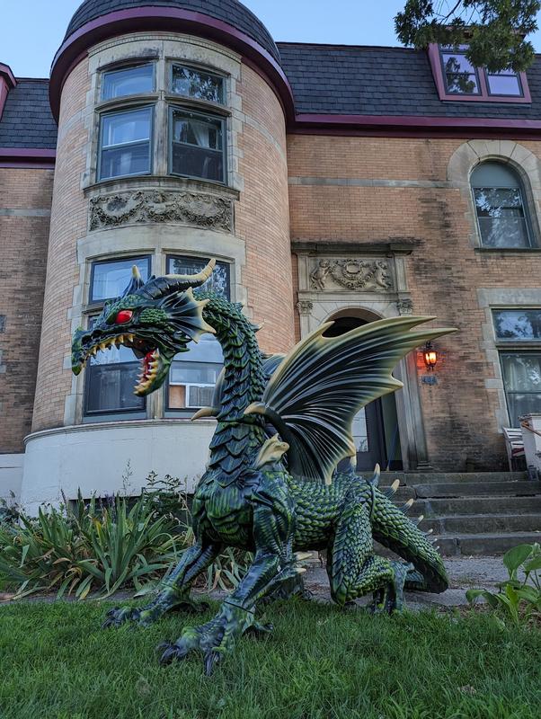 Animated Giant Green Dragon