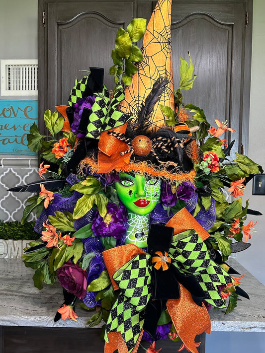 Witch Wreath, Halloween Wreath, Halloween Decor, Halloween Decorations, Witch Swag, Halloween Swag