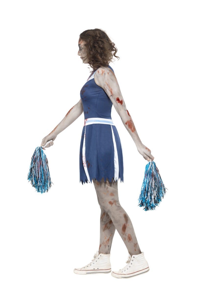Zombie Cheerleader Blue Teen Girl's Costume