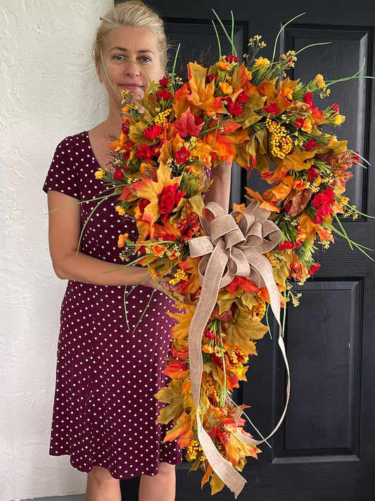 wreaths Fall wreaths for front door wreaths door decor Thanksgiving outdoor wreaths