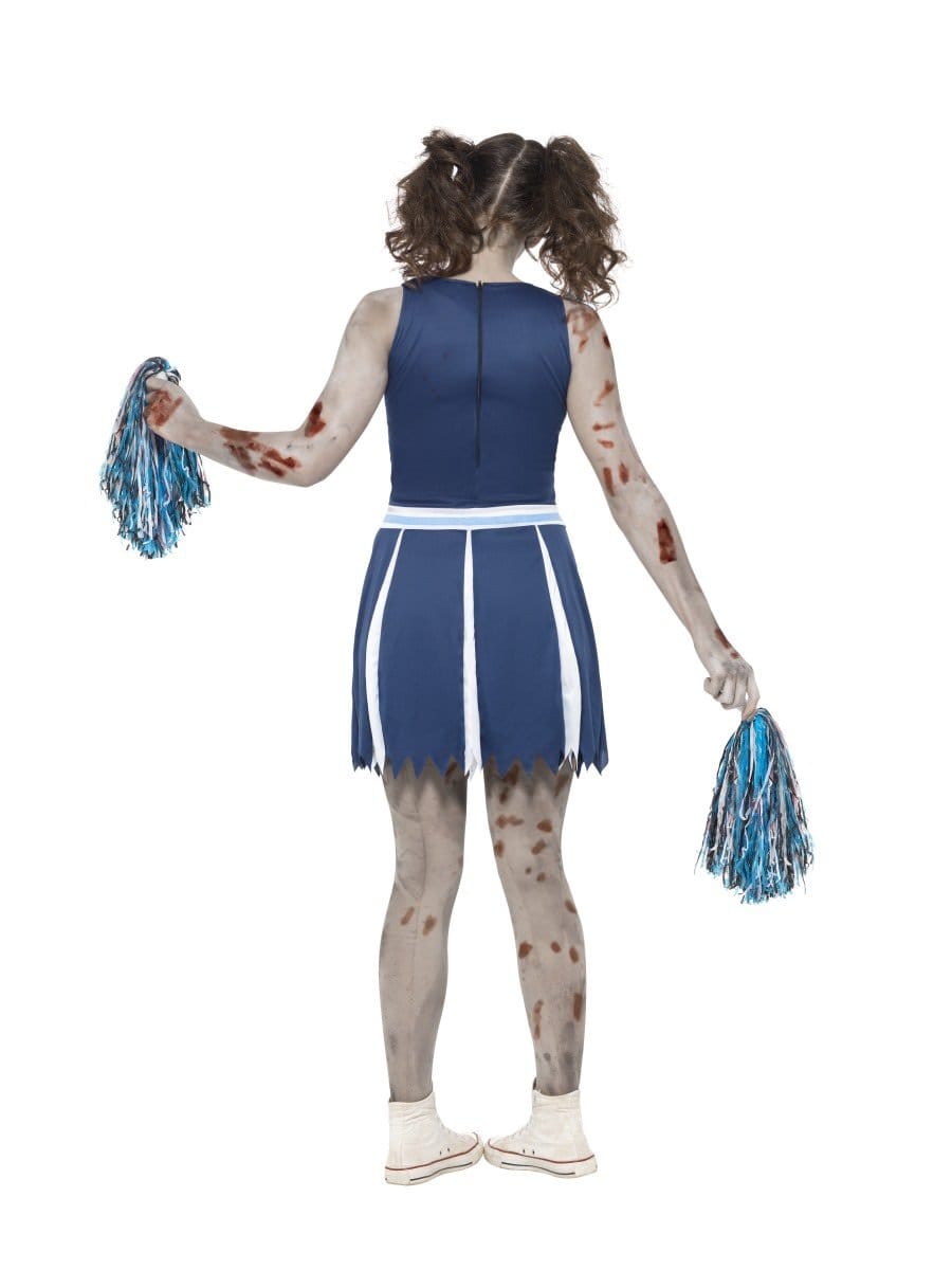 Zombie Cheerleader Blue Teen Girl's Costume