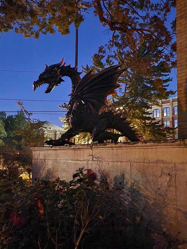 Animated Giant Green Dragon