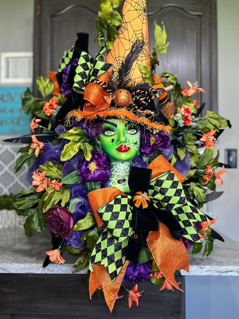 Witch Wreath, Halloween Wreath, Halloween Decor, Halloween Decorations, Witch Swag, Halloween Swag