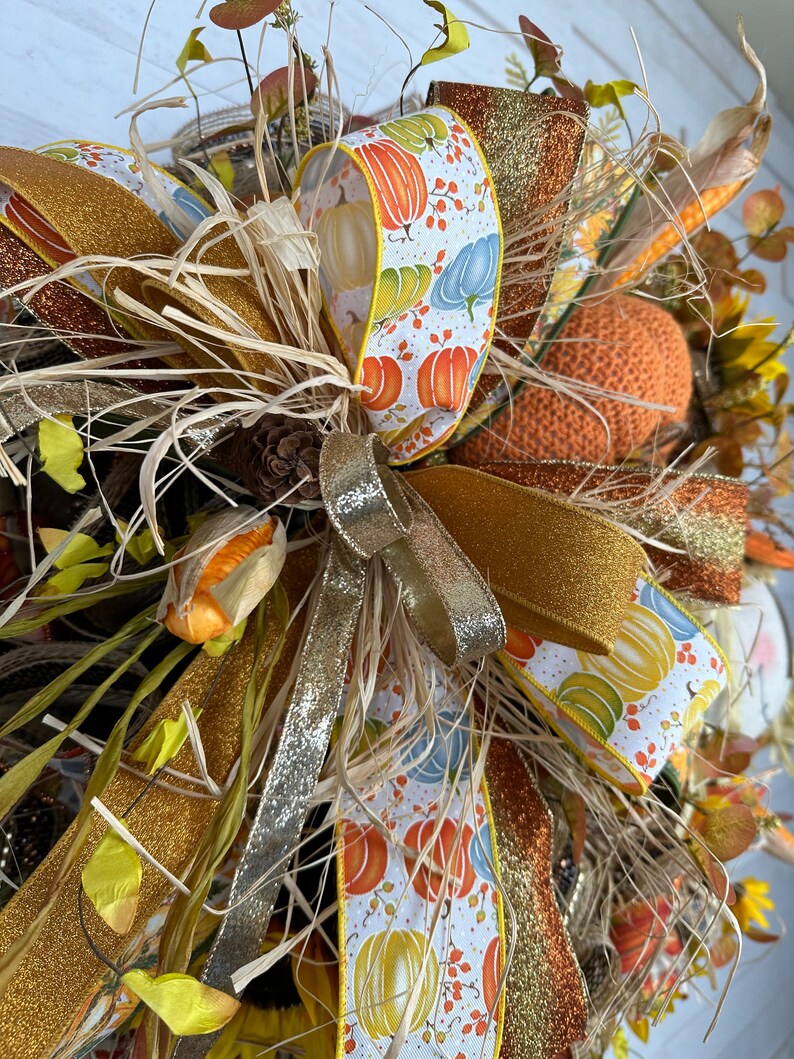 Fall Scarecrow Wreath, Fall Wreath, Extra Large Wreath, Front Door Wreath, Door Decor, Fall Decor, Natural Fall Wreath, Rustic Fall Wreath