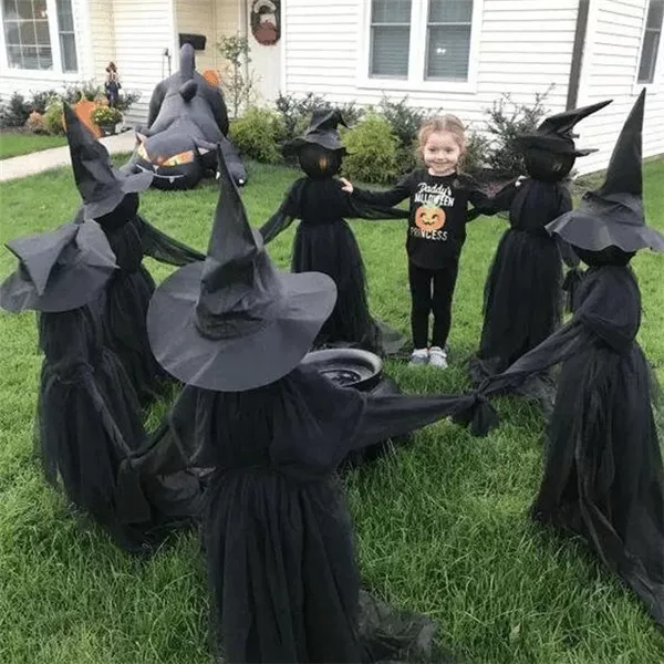 🎃Voice Control Screaming Witches Three Sisters