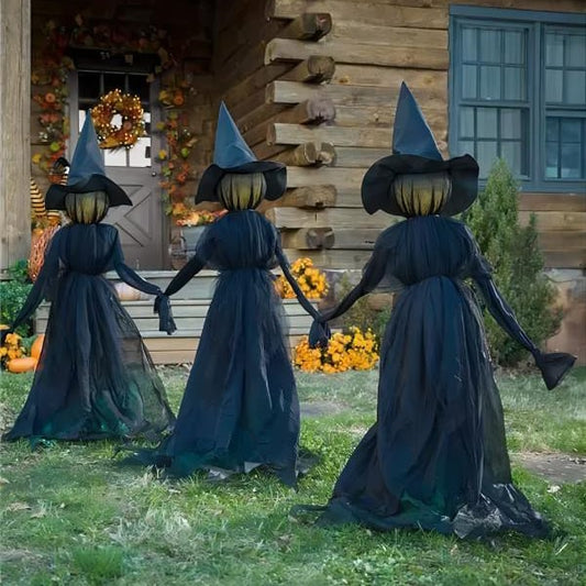 🎃Voice Control Screaming Witches Three Sisters