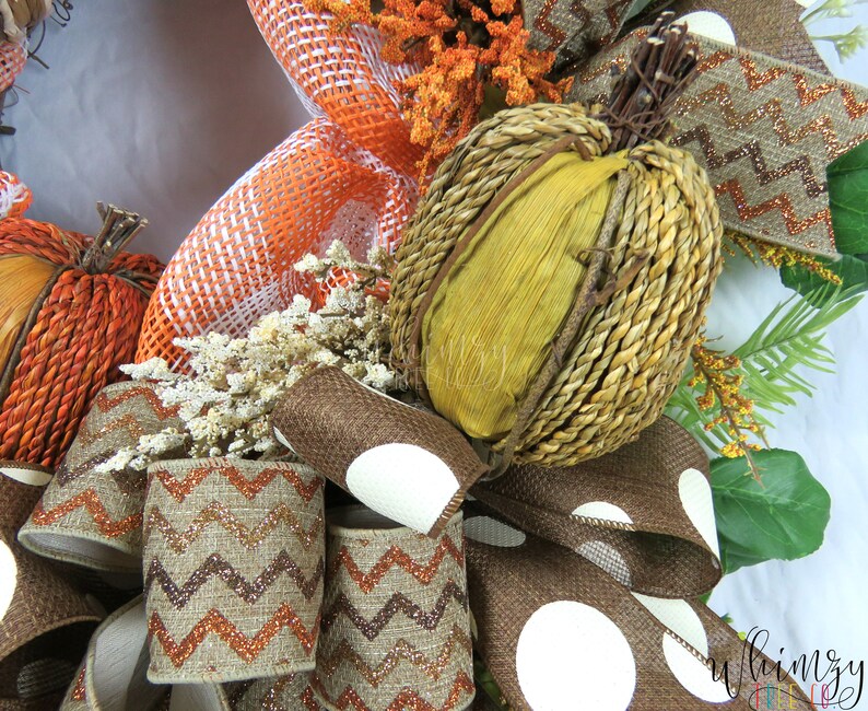 Extra Large Front Door Wreath / Fall Wreath / Pumpkin Wreath / Farmhouse Wreath / Fall Floral Wreath / Autumn Wreath / Fall Door Decor