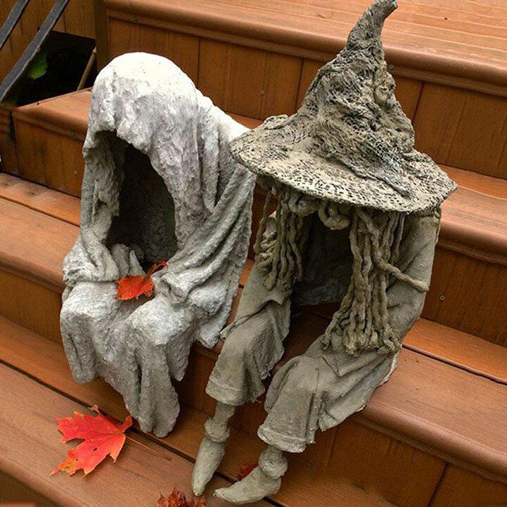 🔥Black Friday 50%OFF-Halloween Witch Ghoul Solar Energy Lamp