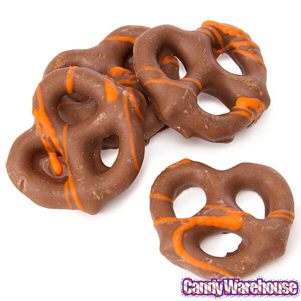 Autumn Drizzled Chocolate Mini Pretzels: 2LB Bag