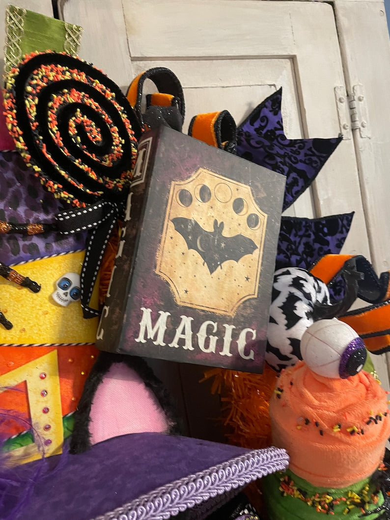 Black Cat Halloween wreath