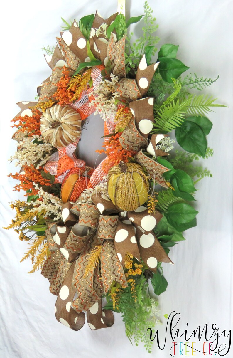 Extra Large Front Door Wreath / Fall Wreath / Pumpkin Wreath / Farmhouse Wreath / Fall Floral Wreath / Autumn Wreath / Fall Door Decor