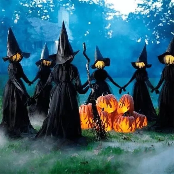 🎃Voice Control Screaming Witches Three Sisters