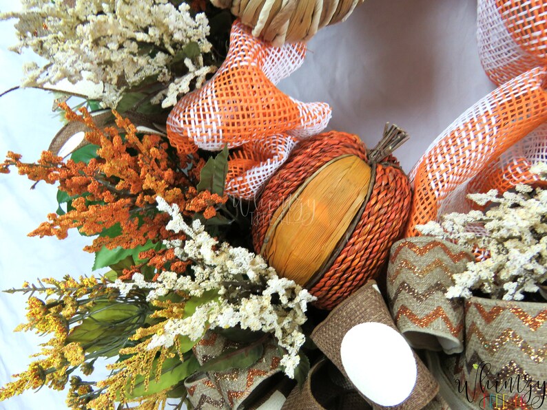 Extra Large Front Door Wreath / Fall Wreath / Pumpkin Wreath / Farmhouse Wreath / Fall Floral Wreath / Autumn Wreath / Fall Door Decor