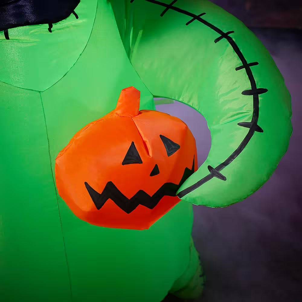 3.5 ft. LED Green Oogie Boogie Holding Pumpkin Halloween Inflatable