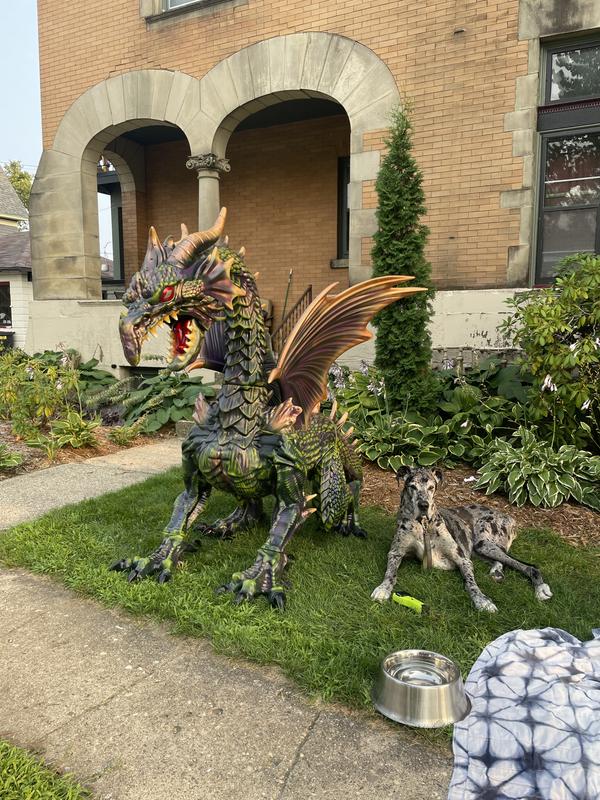 Animated Giant Green Dragon