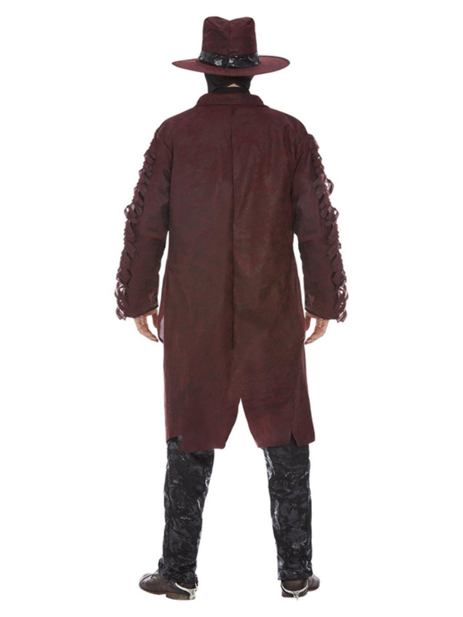 Mens Deluxe Dark Spirit Western Cowboy Costume, Burgundy