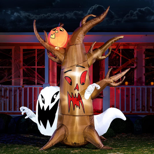 Scary Tree with A Ghost Through