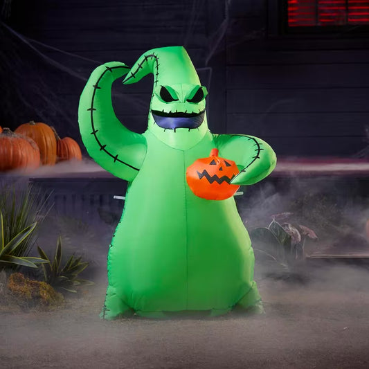 3.5 ft. LED Green Oogie Boogie Holding Pumpkin Halloween Inflatable