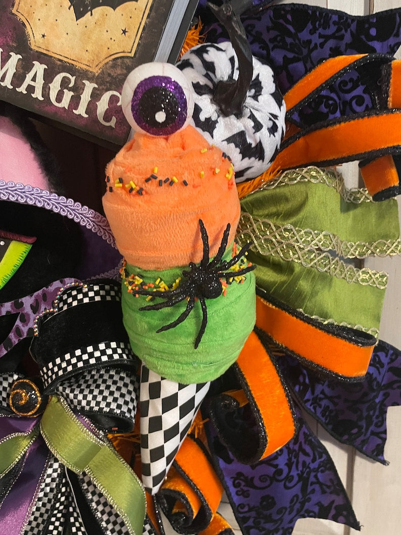 Black Cat Halloween wreath