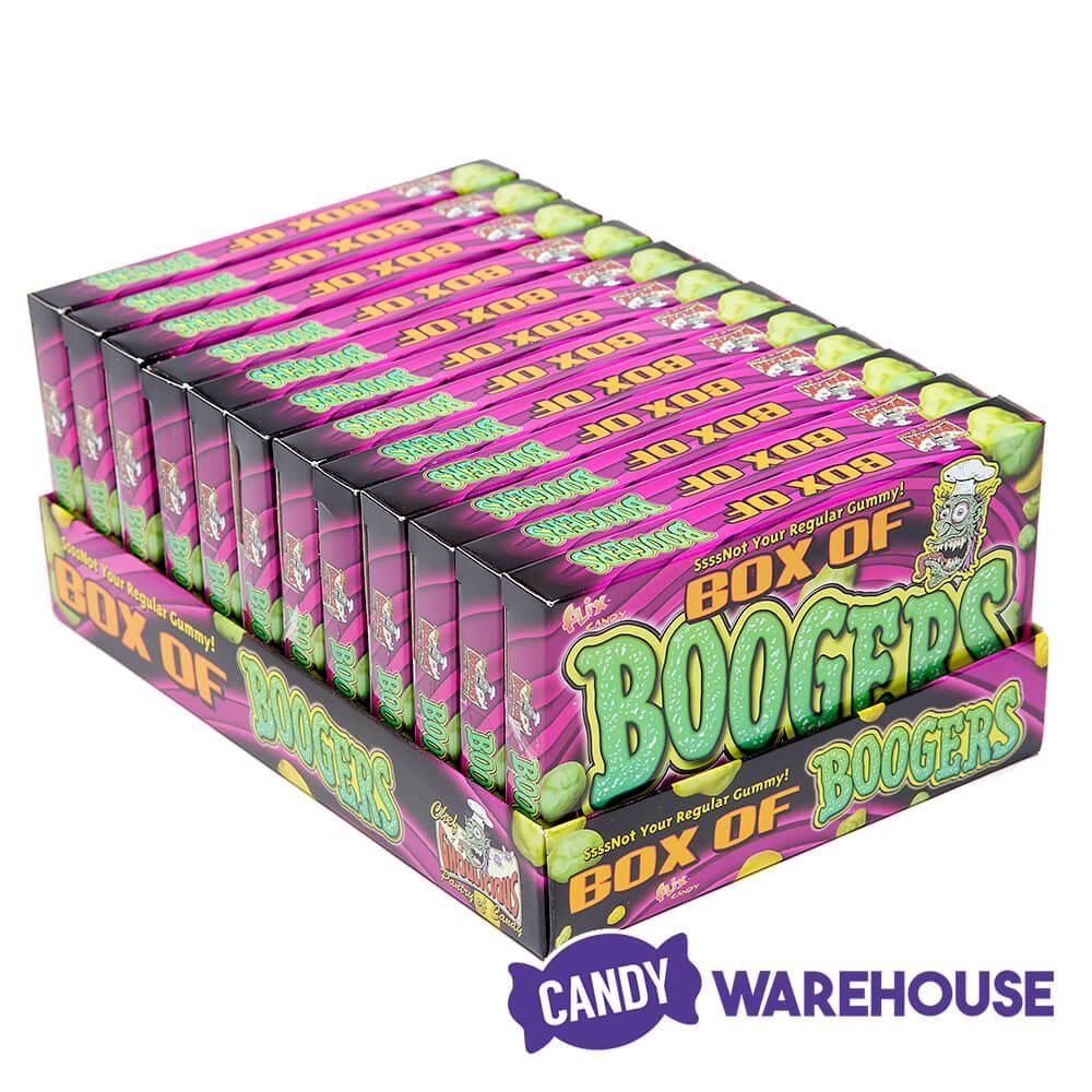 Flix Candy Gummy Boogers Candy Theater Packs: 12-Piece Box