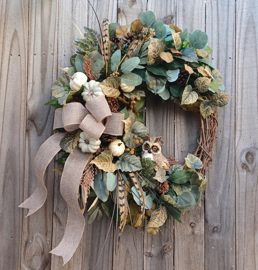 Fall Wreaths for Front Door Wreath, Neutral Fall Wreath, Cream Pumpkin Wreath, Large Fall Wreath, Fall Farmhouse Wreath, Large Fall Wreath