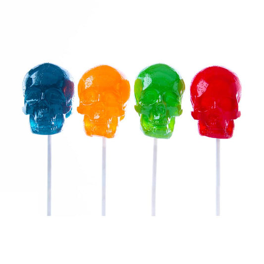 Gummy Skulls on a Stick Assortment: 4-Piece Box