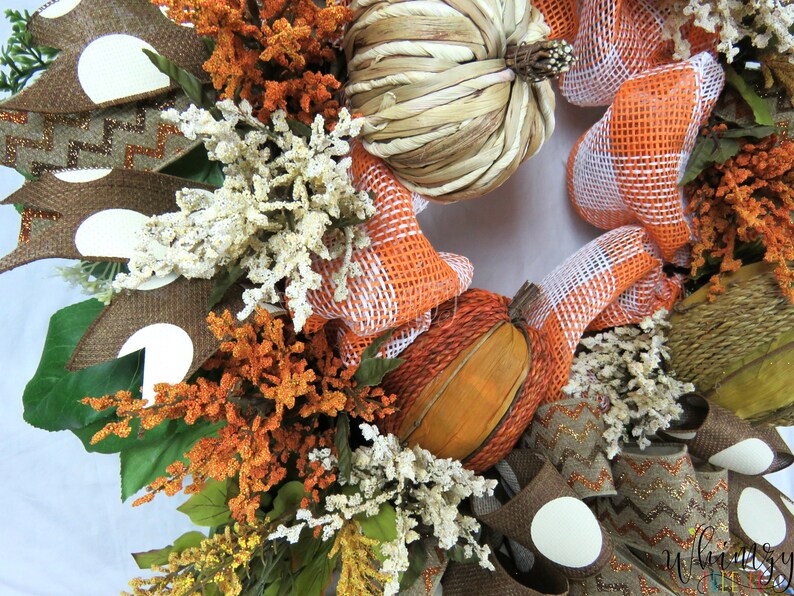Extra Large Front Door Wreath / Fall Wreath / Pumpkin Wreath / Farmhouse Wreath / Fall Floral Wreath / Autumn Wreath / Fall Door Decor