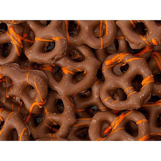 Autumn Drizzled Chocolate Mini Pretzels: 2LB Bag