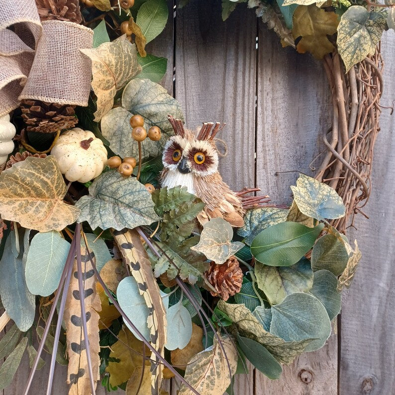 Fall Wreaths for Front Door Wreath, Neutral Fall Wreath, Cream Pumpkin Wreath, Large Fall Wreath, Fall Farmhouse Wreath, Large Fall Wreath