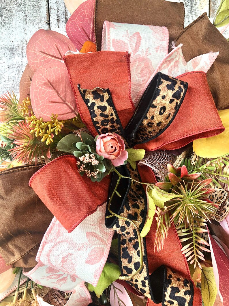 Fall wreath for front door, fall pumpkin wreath, fancy pumpkin wreath, large fall wreath, autumn wreath for front door, Thanksgiving wreath