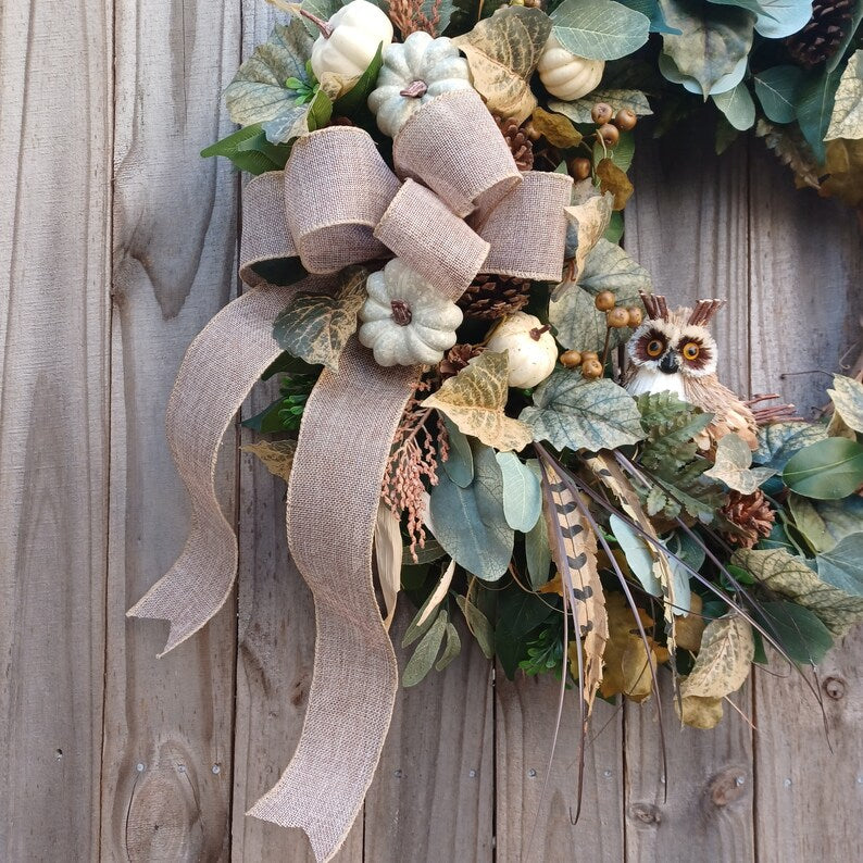 Fall Wreaths for Front Door Wreath, Neutral Fall Wreath, Cream Pumpkin Wreath, Large Fall Wreath, Fall Farmhouse Wreath, Large Fall Wreath