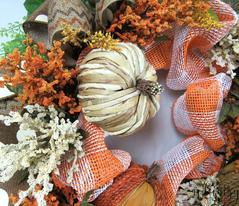 Extra Large Front Door Wreath / Fall Wreath / Pumpkin Wreath / Farmhouse Wreath / Fall Floral Wreath / Autumn Wreath / Fall Door Decor