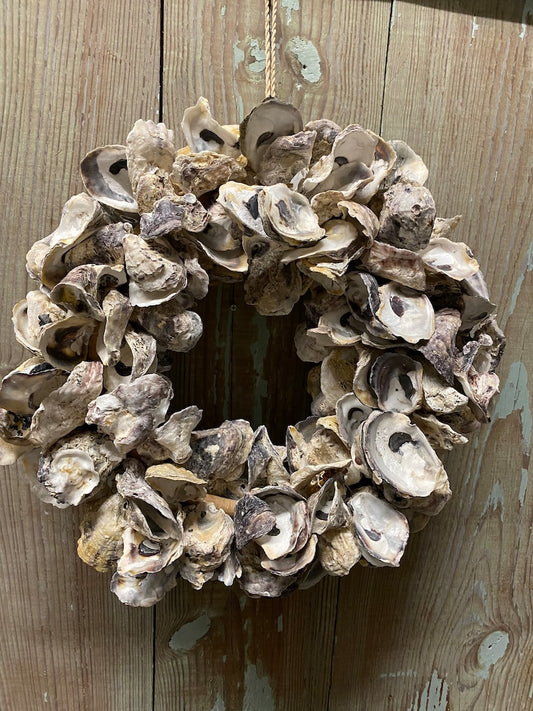 Oyster shell wreath, oyster shell decor, nautical wreath, beech decor, shell decor,  lake house decor
