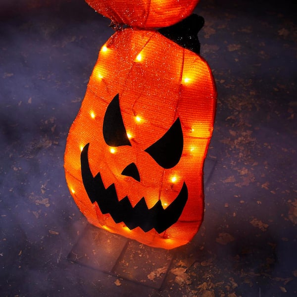 7.5 ft. Tinsel Plug-In LED Pumpkin Archway