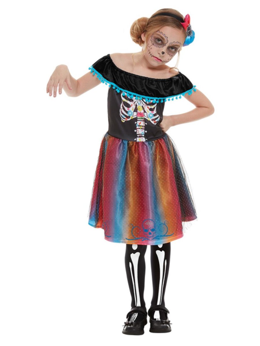 Neon Day of The Dead Girl Costume