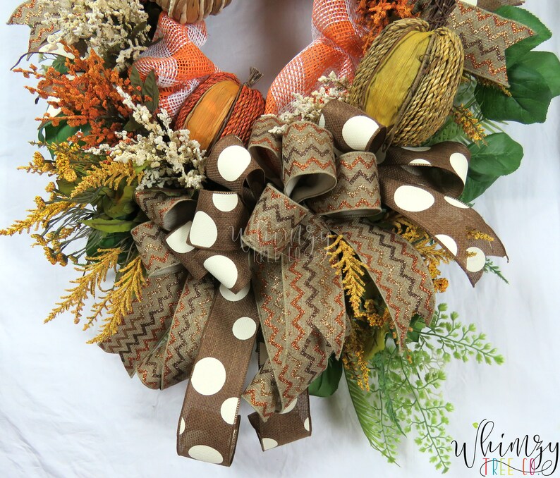 Extra Large Front Door Wreath / Fall Wreath / Pumpkin Wreath / Farmhouse Wreath / Fall Floral Wreath / Autumn Wreath / Fall Door Decor