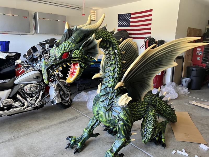 Animated Giant Green Dragon